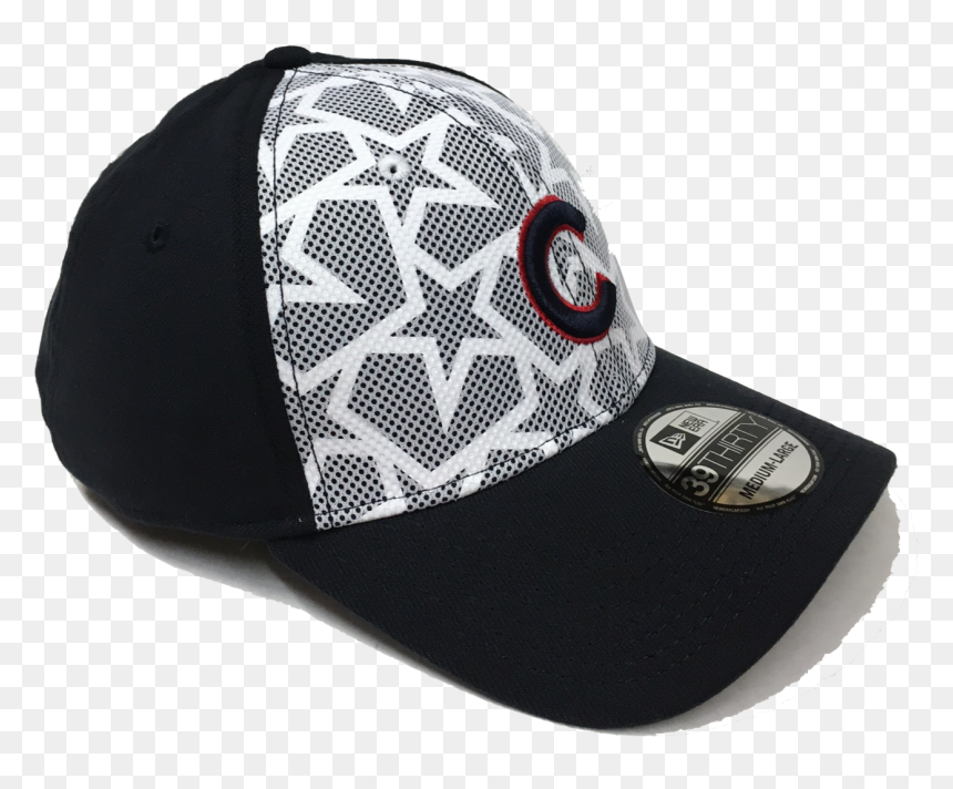 Men"s Chicago Cubs New Era White/navy Stars & Stripes - Baseball Cap, HD Png Download - cubs hat png
