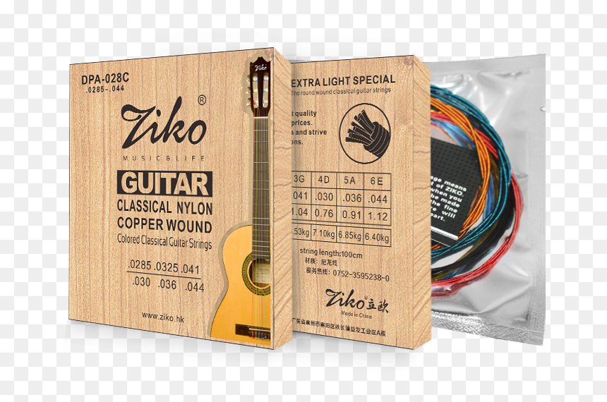Color Nylon Guitar String Color Silly String Classical - Box, HD Png Download - guitar strings png