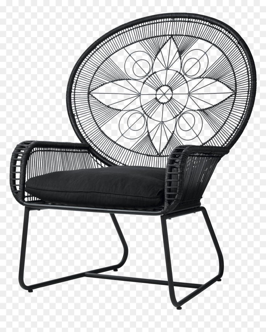 Habitat Sura Chair In Rattan Wrapped Steel With Cotton - Transparent Rattan Chair Png, Png Download - steel chair png