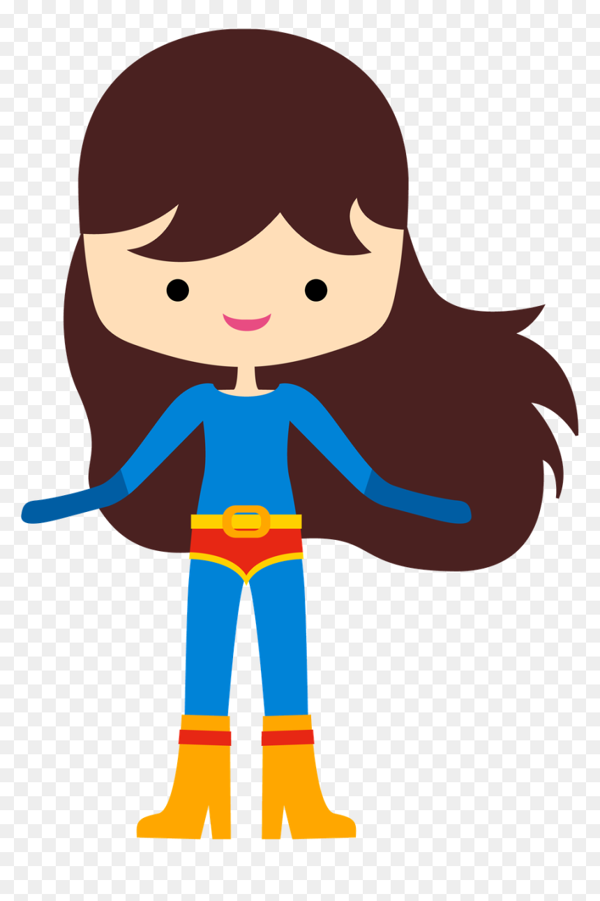 Brunette Girl Rocking Big Sister Square Car Magnet - Super Girls Heroes Vector, HD Png Download - brunette png