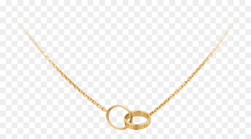 Gold Cartier Love Necklace, HD Png Download - gold color png