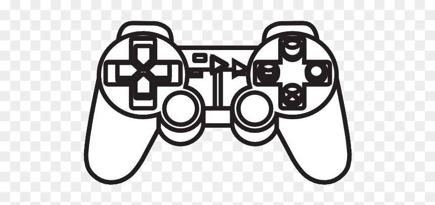 Console Panda Free Images - Playstation Controller Black And White, HD Png Download - controller clip art png