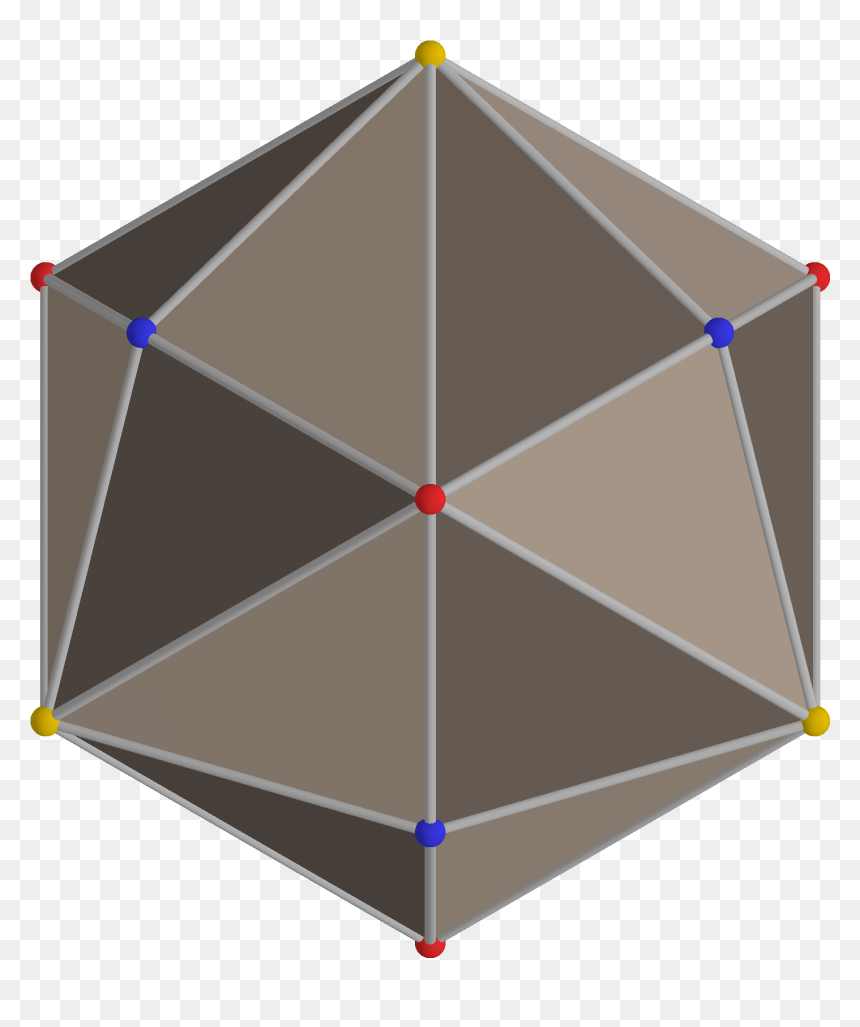 Polyhedron Great Rhombi 4-4 Dual From Red - Triangle, HD Png Download - red umbrella png