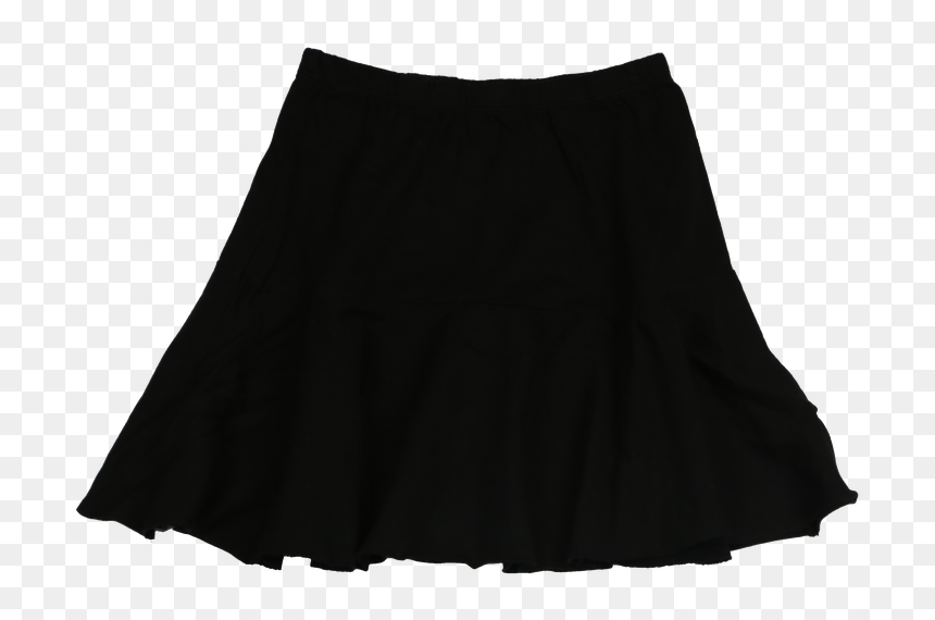 Black Jersey Cotton Holey Slub Ruffle Skirt - Miniskirt, HD Png Download - ruffle png