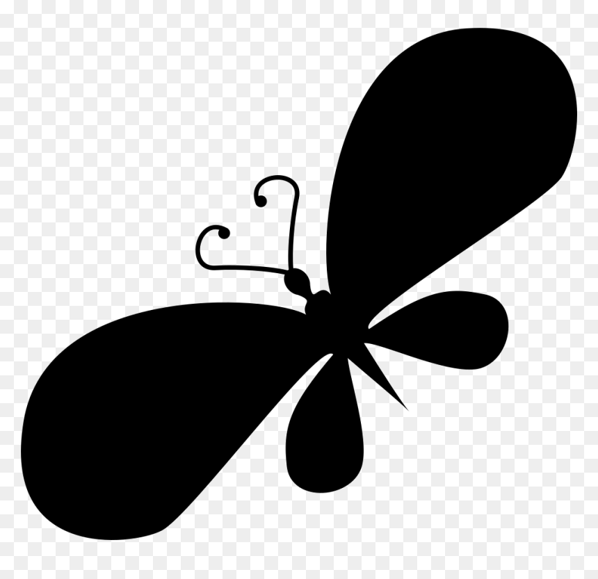 Butterfly With Big Frontal Wings - Butterfly, HD Png Download - insect wings png