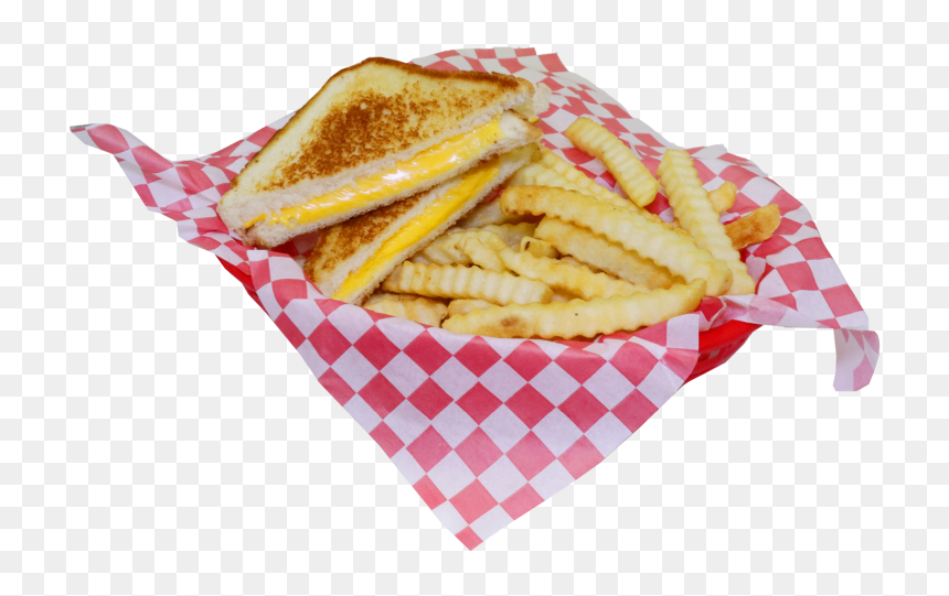 Grilled Cheese Kids Meal - French Fries, HD Png Download - cheese fries png