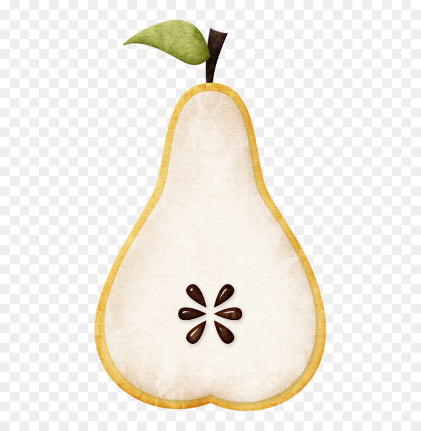 Transparent Pear Clipart - Pear Half Clipart, HD Png Download - pear tree png