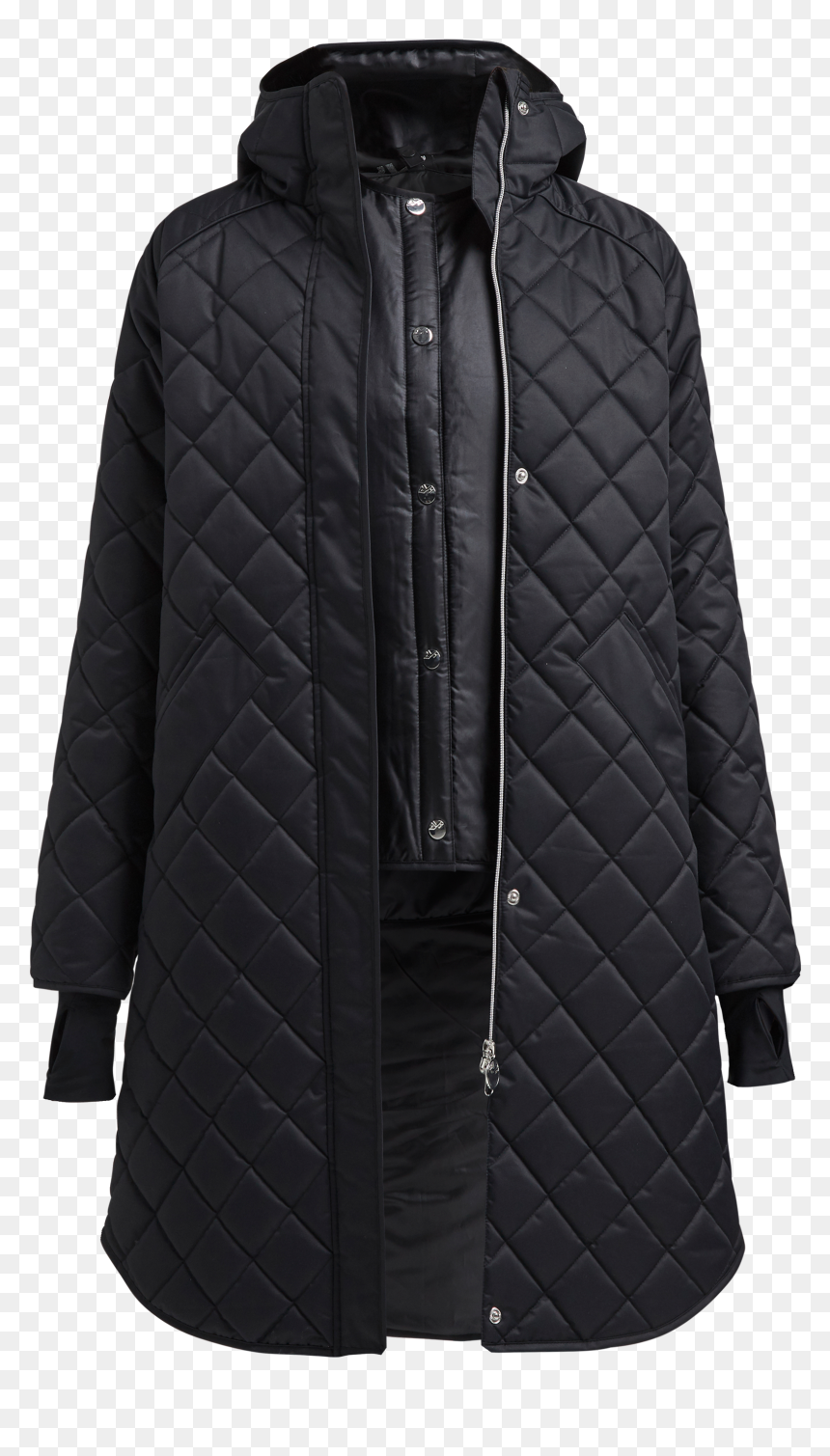 Double Quilt Jacket, Black - Hood, HD Png Download - hidden leaf headband png