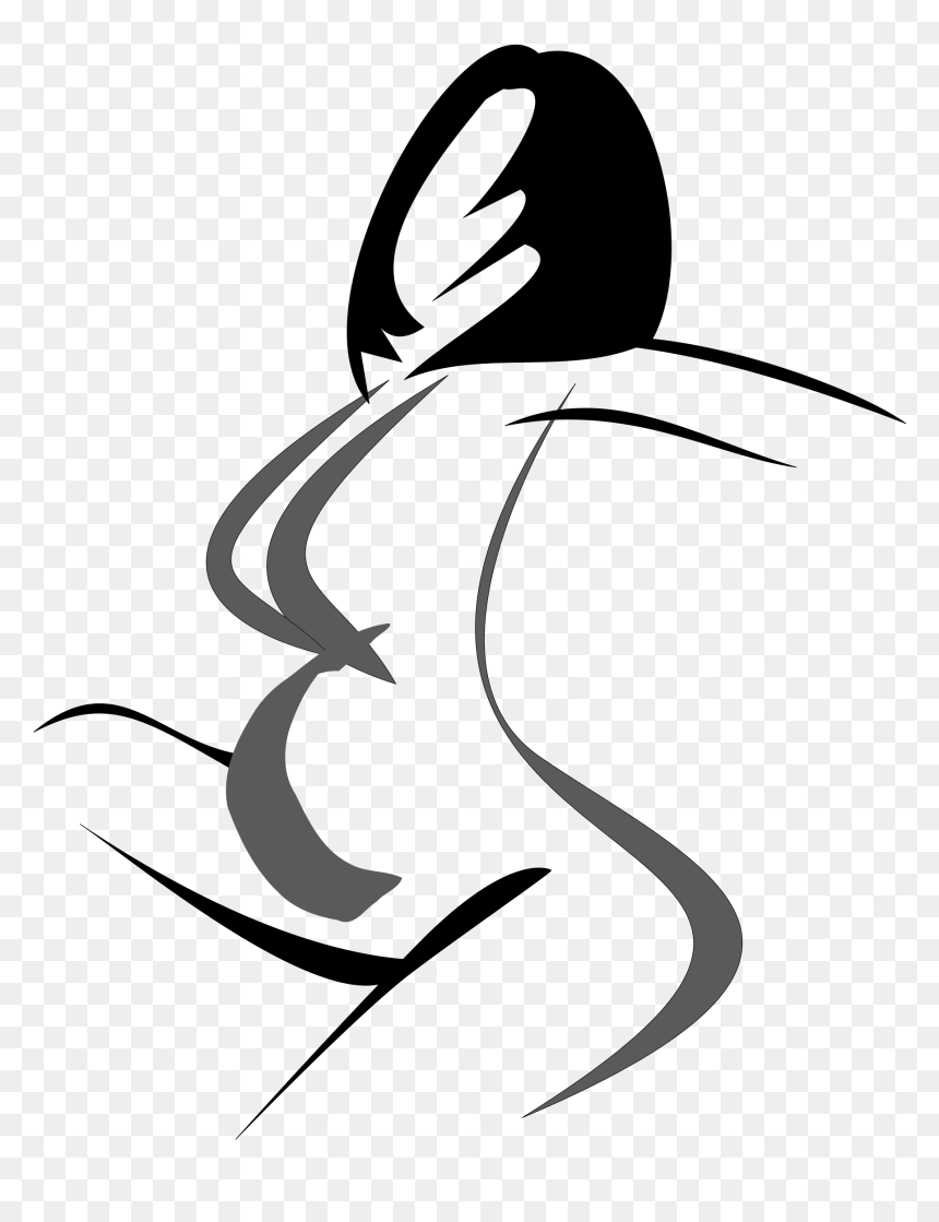 Clip Art Vector Graphics Image Silhouette Woman - Black And White Silhouette Woman, HD Png Download - woman outline png