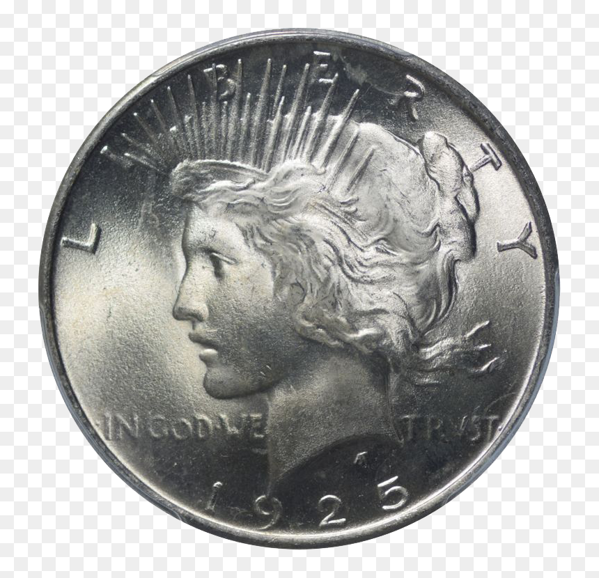 Silver Peace Dollar Png, Transparent Png - half dollar png