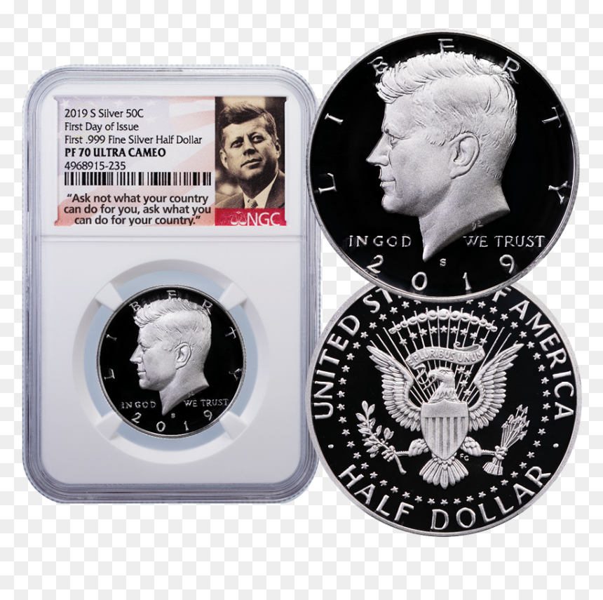 John F Kennedy, HD Png Download - half dollar png