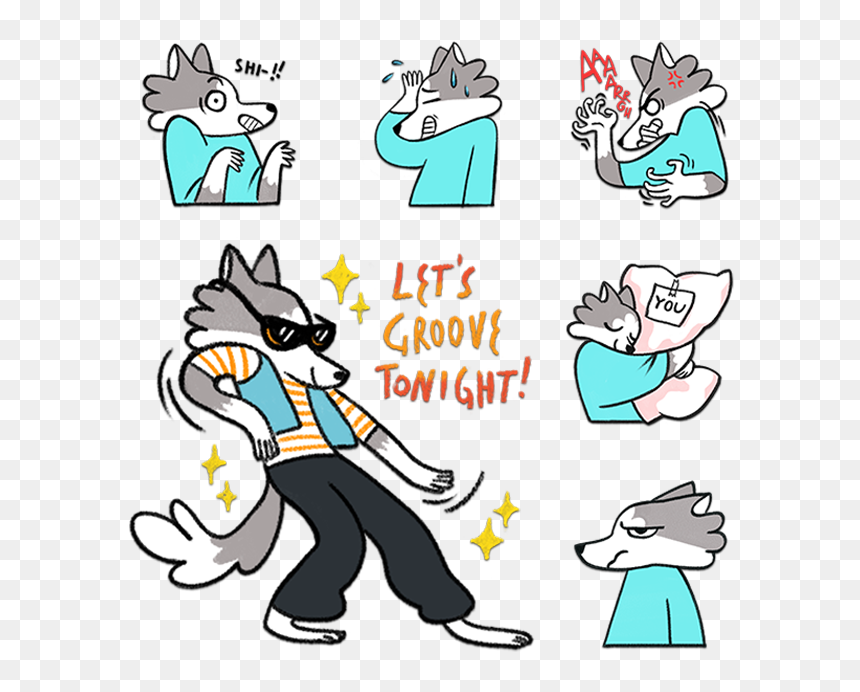Frank The Wolf Stickers, HD Png Download - star wolf png