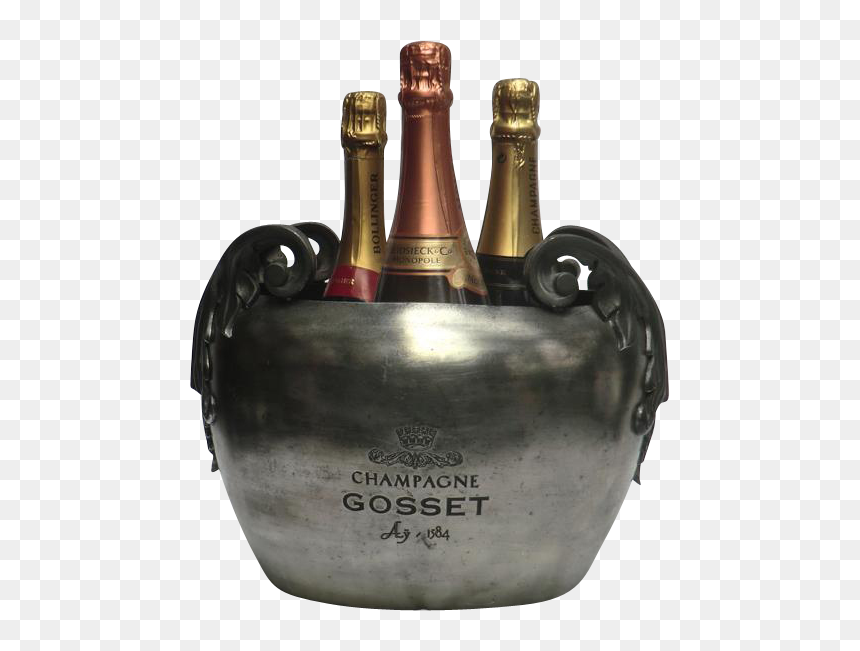 Glass Bottle, HD Png Download - champagne bucket png