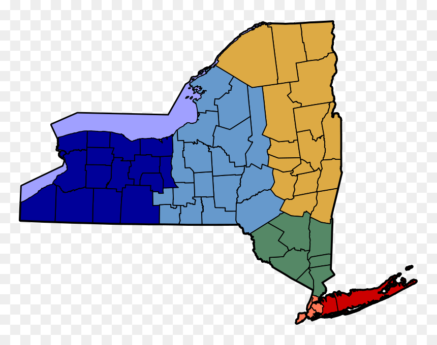 Empire State Games Map, HD Png Download - new york map png