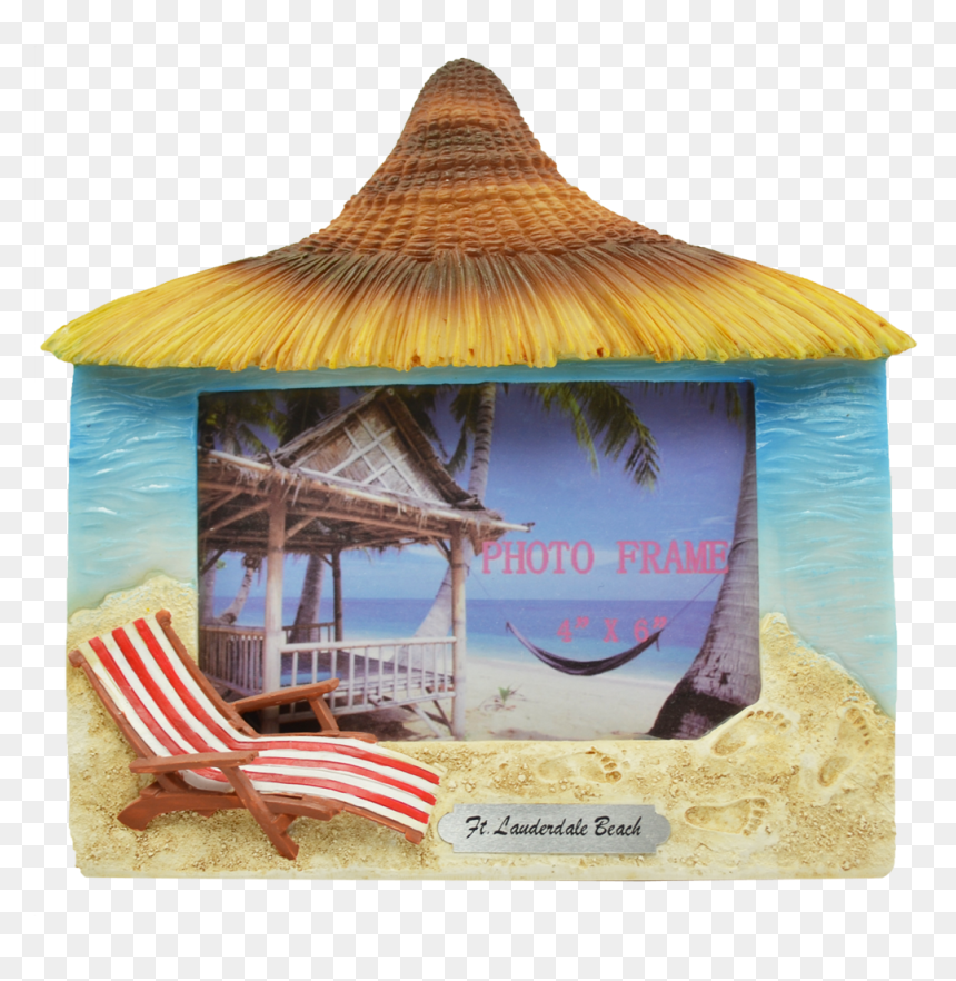 Photo Frame 4x6"-tiki Footprints - Gazebo, HD Png Download - tiki hut png