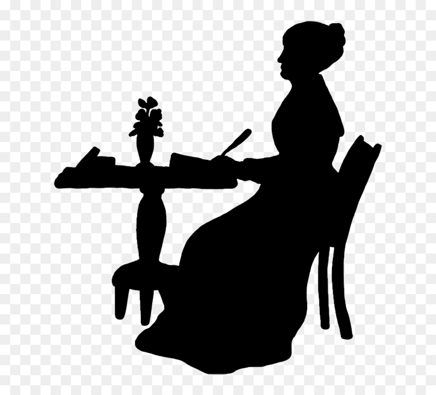 Clipart Of Victorian, Ladies And Silhouette Of - Silhouette, HD Png Download - victorian woman png