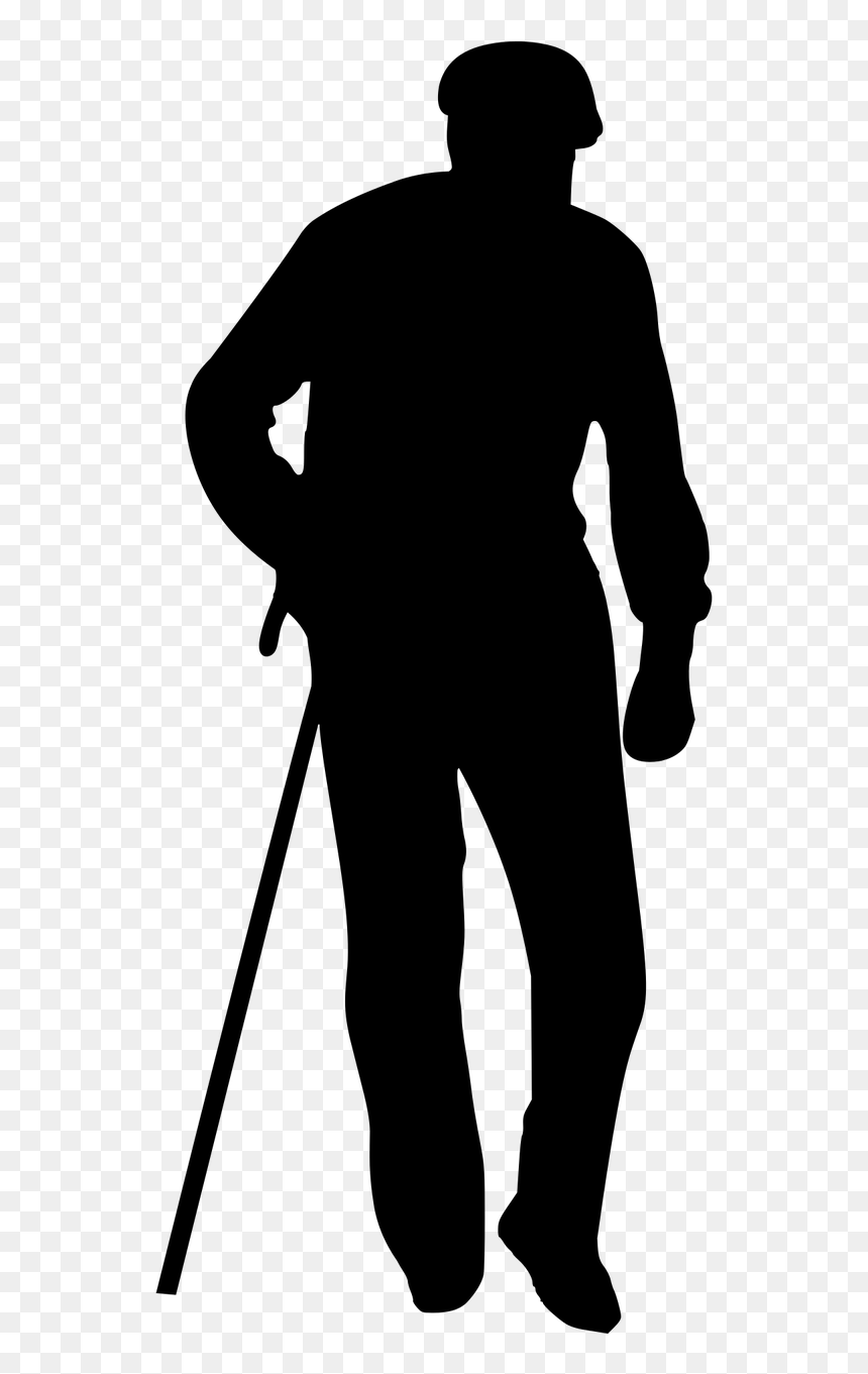 Best Walking Cane For Balance - Old People Png Silhouette, Transparent Png - walking cane png