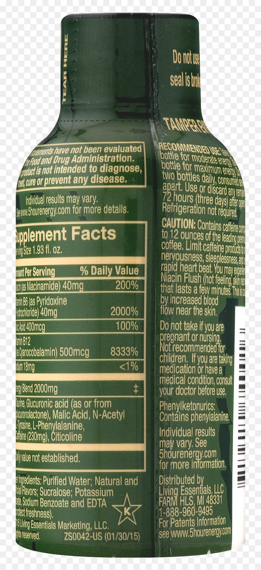5 Hour Energy Sugarfree Extra Strength Energy Shot, - Juice, HD Png Download - 5 hour energy png