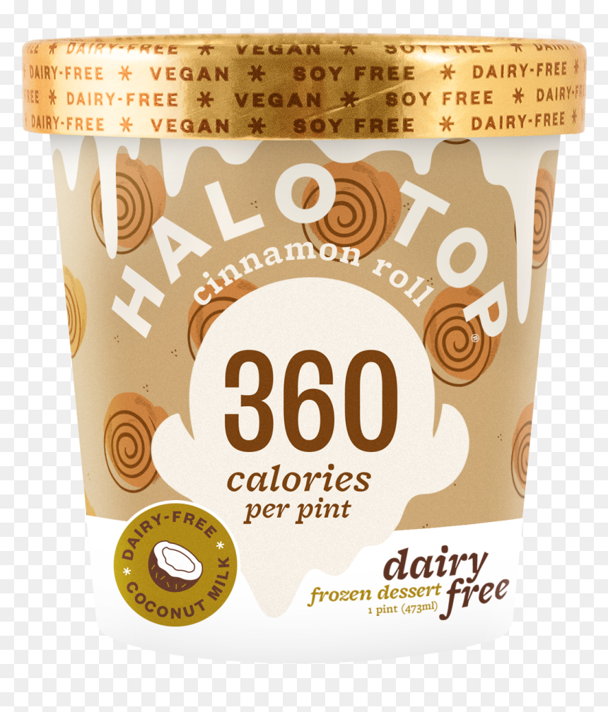 Halo Top Low Calorie Cinnamon Roll Non-dairy Frozen - Coffee Substitute, HD Png Download - cinnamon rolls png