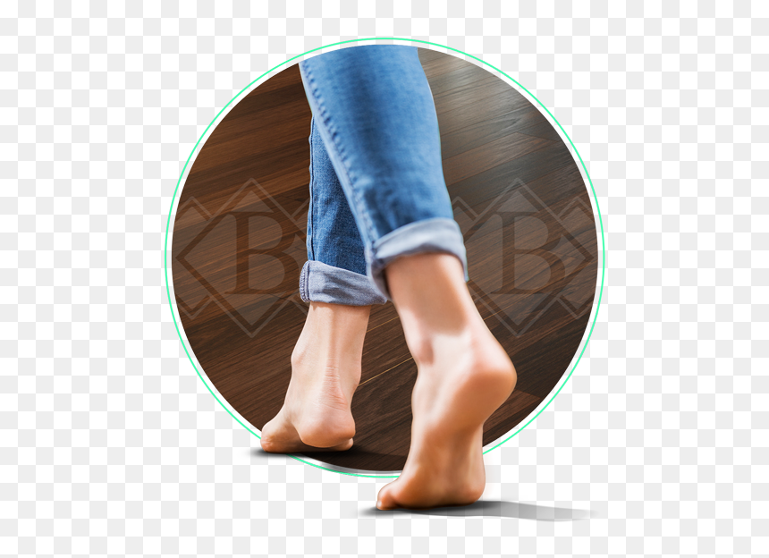 Bozettis Hardwood Floor - Barefoot, HD Png Download - hardwood floor png