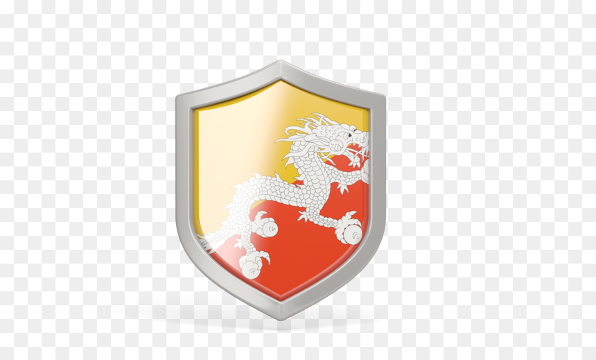 Download Flag Icon Of Bhutan At Png Format - Bhutan Map With Flag, Transparent Png - cartoon shield png