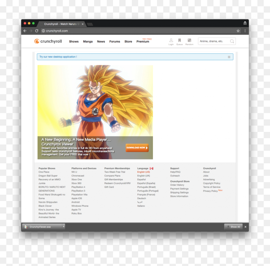 Crunchyroll Malware, HD Png Download - crunchyroll png