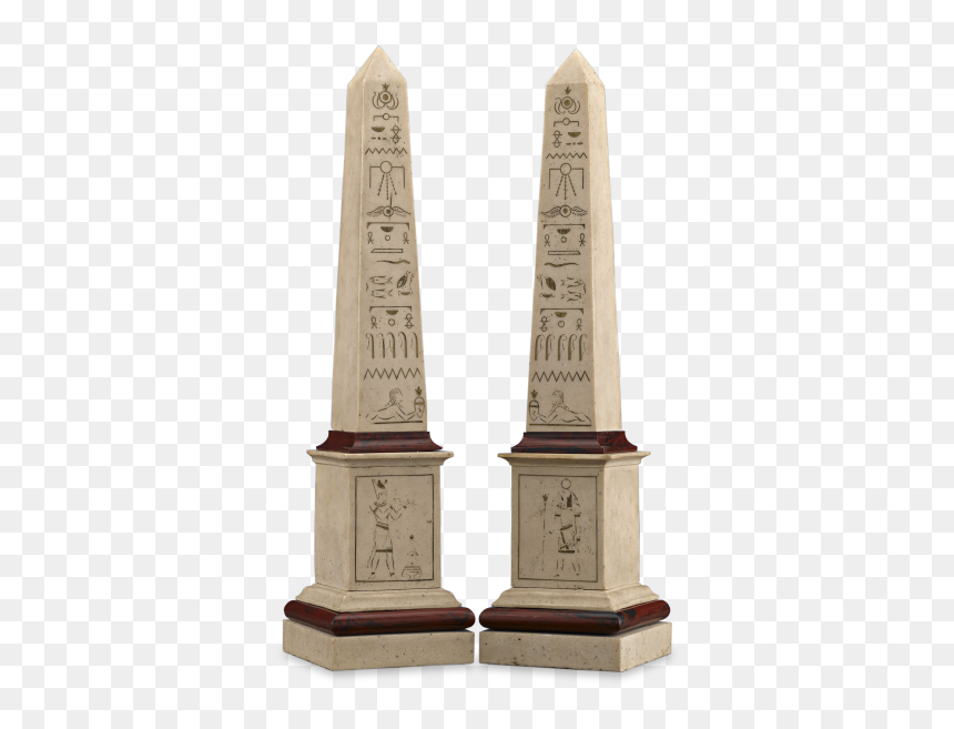 19th Century Egyptian Revival Obelisk Models - Obelisk, HD Png Download - egyptian hieroglyphics png