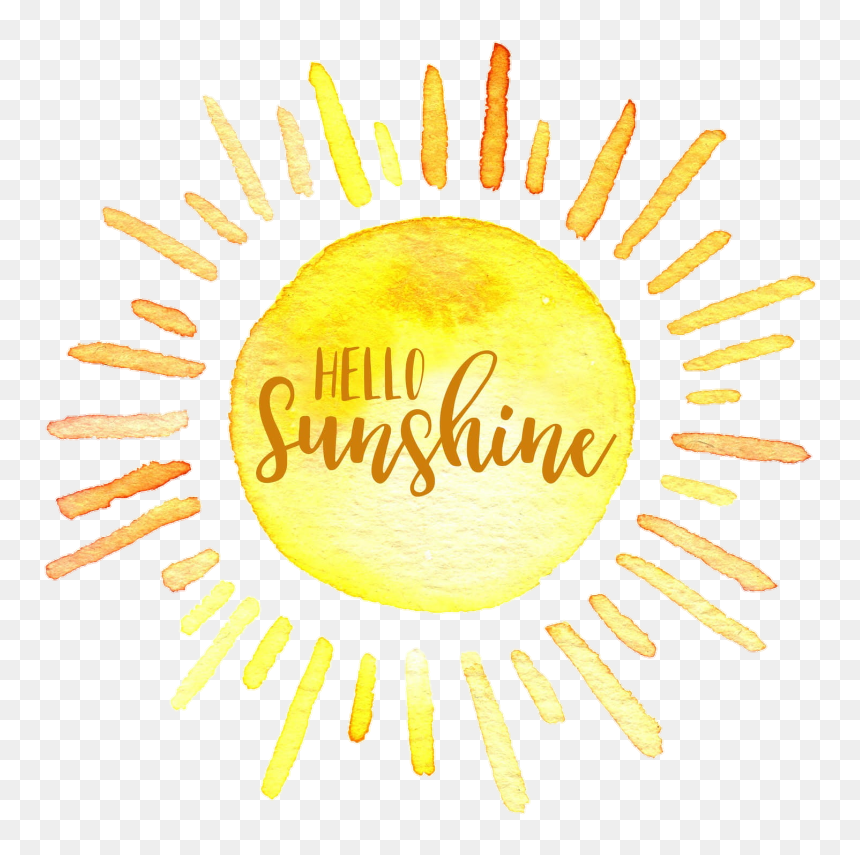 #freetoedit #hellosunshine #sun #summer #love #watercolor - Good Morning Images In Mandarin, HD Png Download - watercolor sun png