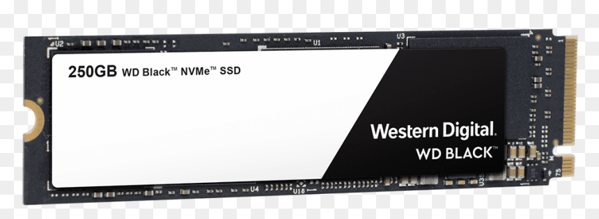250gb Wd Black™ Sn750 Nvme™ Ssd - Wd Black M.2 Ssd, HD Png Download - right angle png