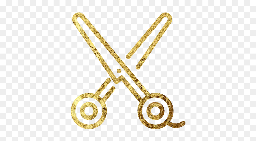 Scissors - Circle, HD Png Download - gold scissors png