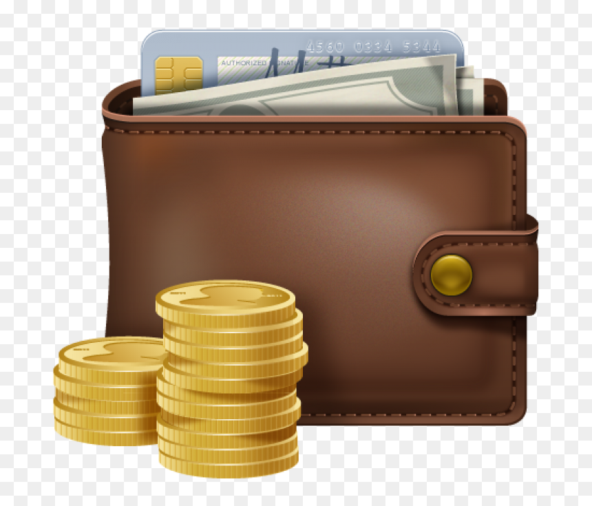 Wallet With Coins Png Image - Wallet With Coins Png, Transparent Png - coin purse png