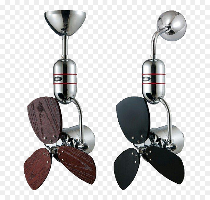 Ms16 Black&wooden 16in Square - Deka Ms16, HD Png Download - ceiling fans png