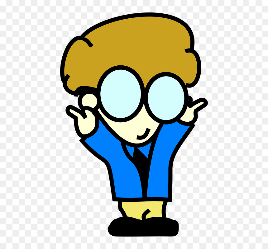 Transparent Little Boy Png - Nerd Clipart, Png Download - cartoon guy png