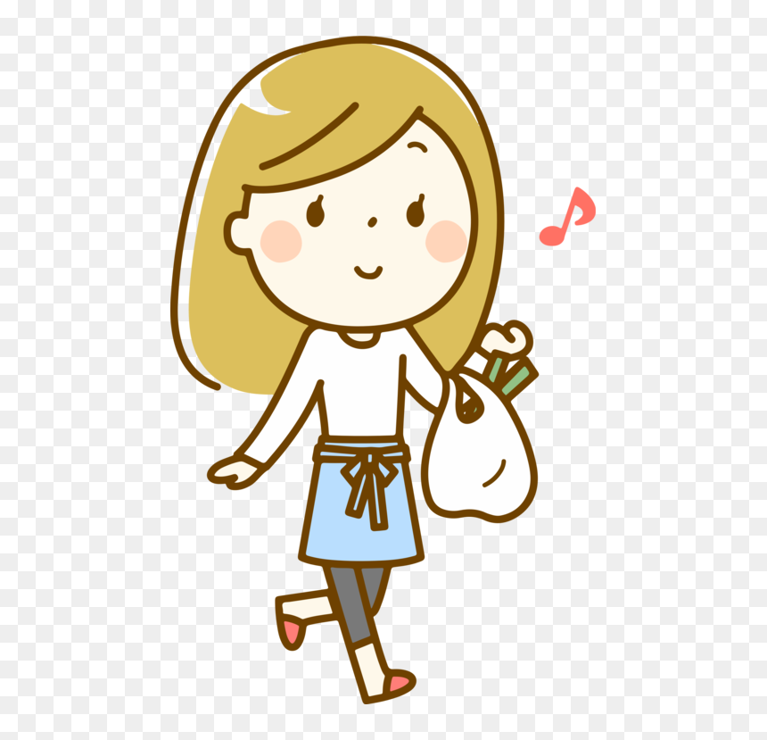 Art,cheek,cartoon - Girl Taking Out The Trash Clipart, HD Png Download - cartoon paper png
