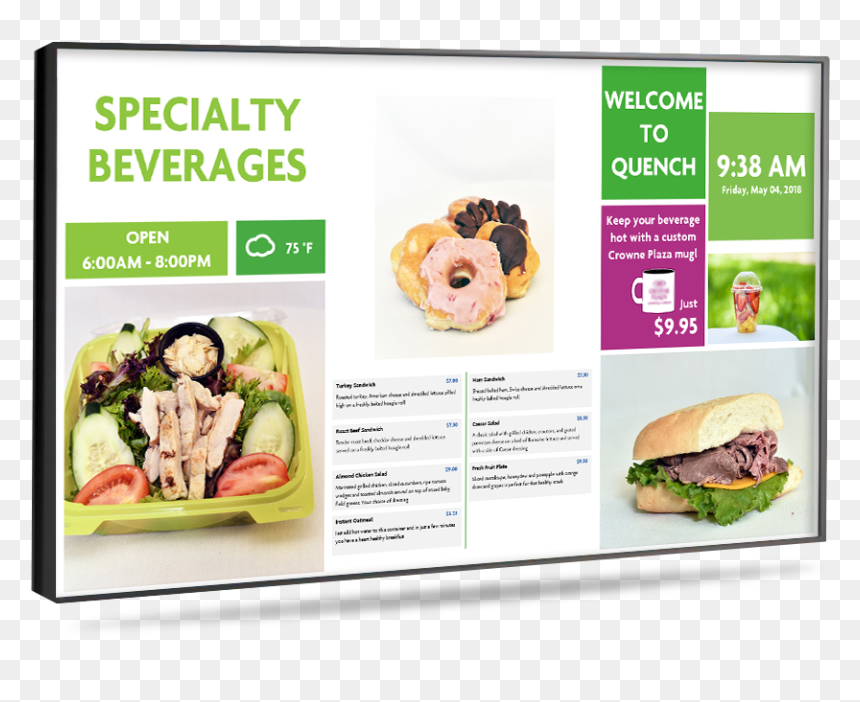 Digital Menu Boards Ok1 - Flyer, HD Png Download - menu board png