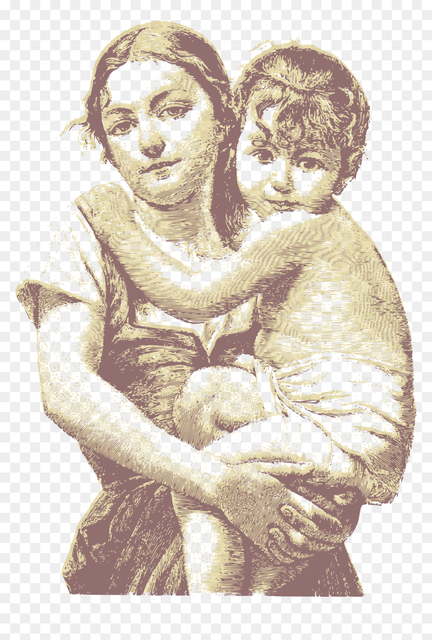 Vintage Mother And Child Png - Mother And Child Transparent Png, Png Download - robert pattinson png
