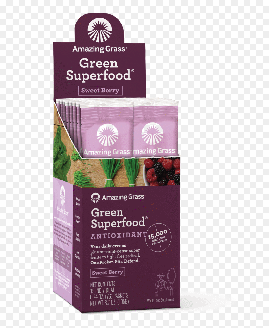 Amazing Grass Green Superfood Sweet Berry, HD Png Download - sweet 15 png