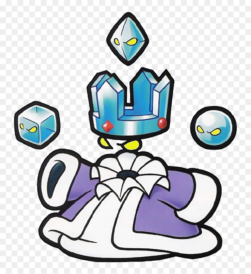 Snowball Clipart Hailstone - Crystal King Paper Mario, HD Png Download - blue snowball ice png