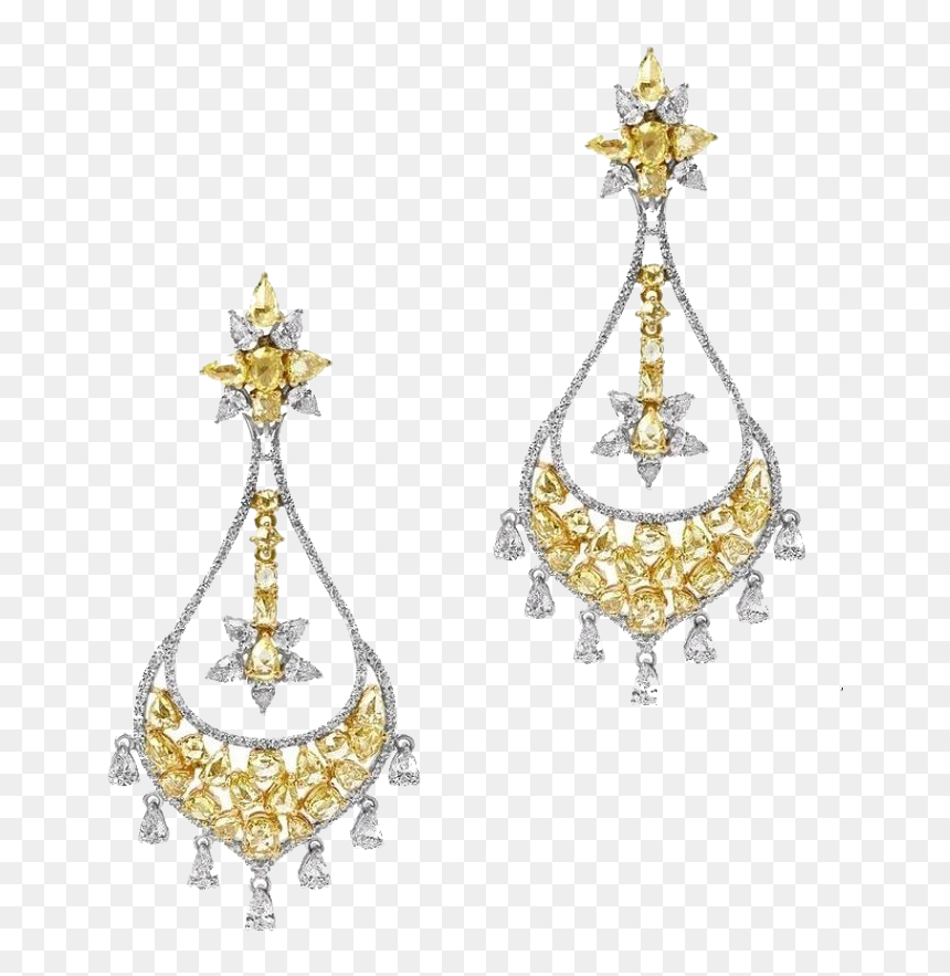 Earrings, HD Png Download - dripping diamond png