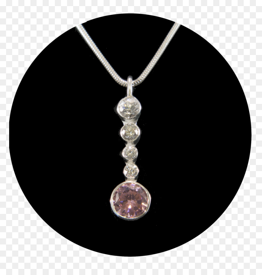 Silver Pendant With Pink And White Cz"s, HD Png Download - dripping diamond png