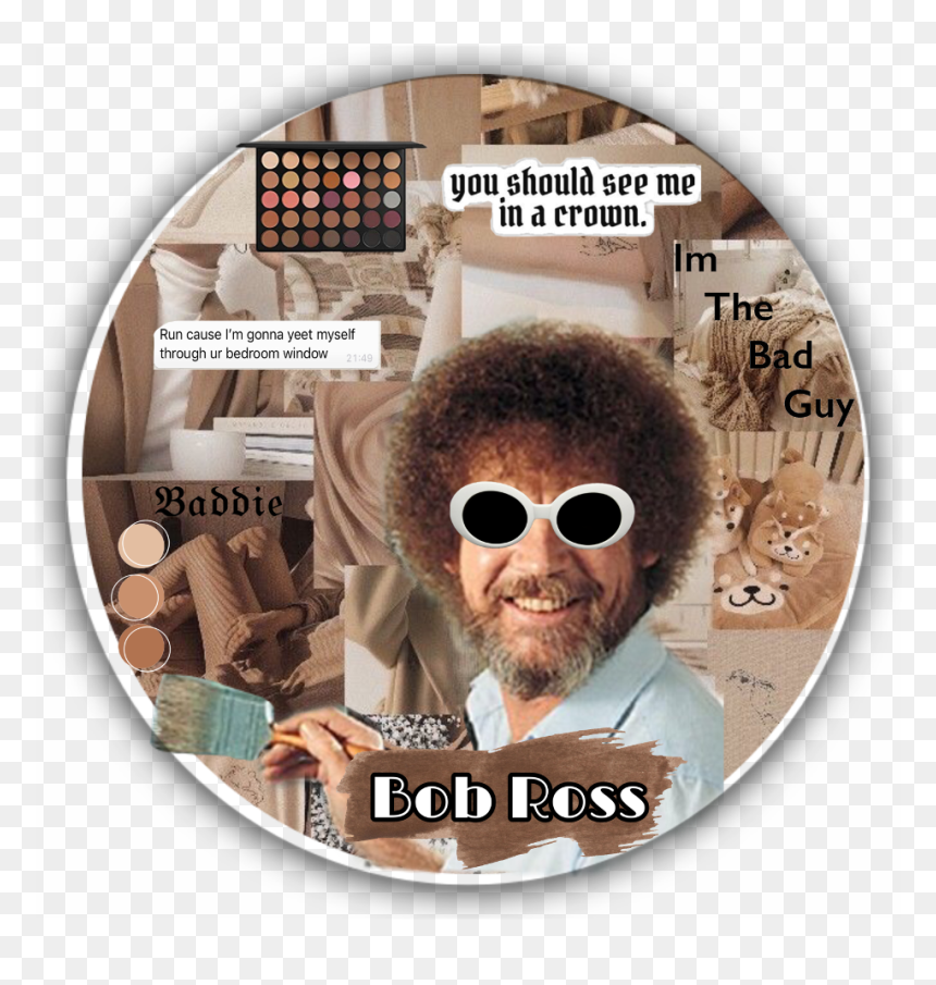 #freetoedit For My Friend @moon Editxx 😂😂🤪💞 #bobrey - Bob Ross, HD Png Download - bob ross afro png