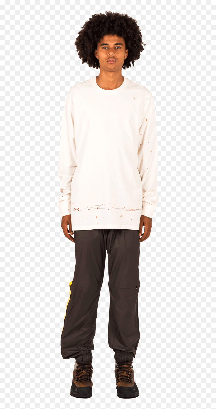 Oakley By Samuel Ross Long Sleeve T Shirts Macro Dots - Standing, HD Png Download - bob ross afro png