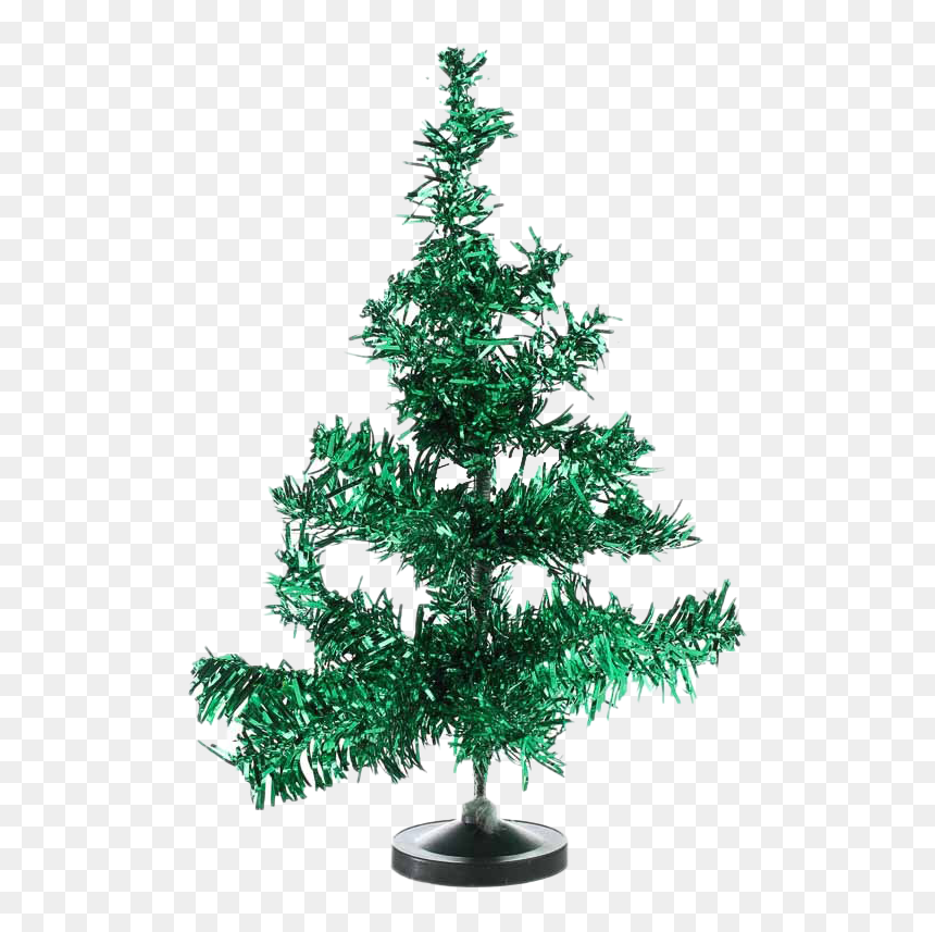 Tinsel Christmas Tree Transparent Images Png - Green Tinsel Tree, Png Download - christmas tinsel png