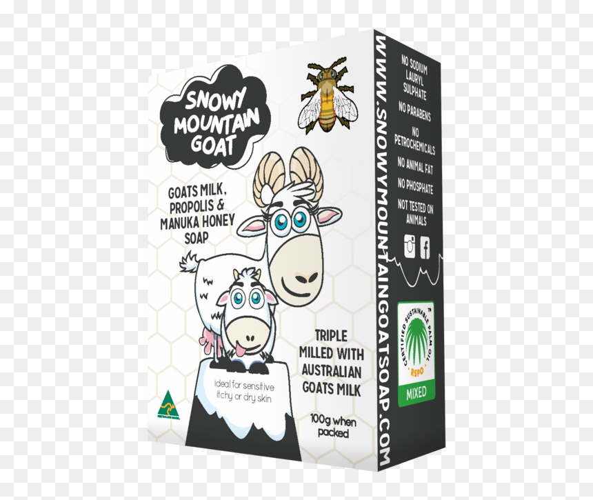 100g Australian Goats Milk Propolis And Manuka Honey - Cartoon, HD Png Download - mountain goat png