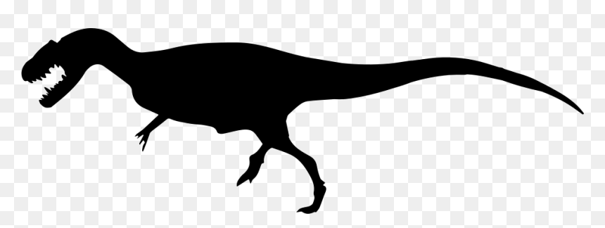 Allosaurus Dinosaur Shape - Allosaurus Compared To Human, HD Png Download - dinosaur footprints png