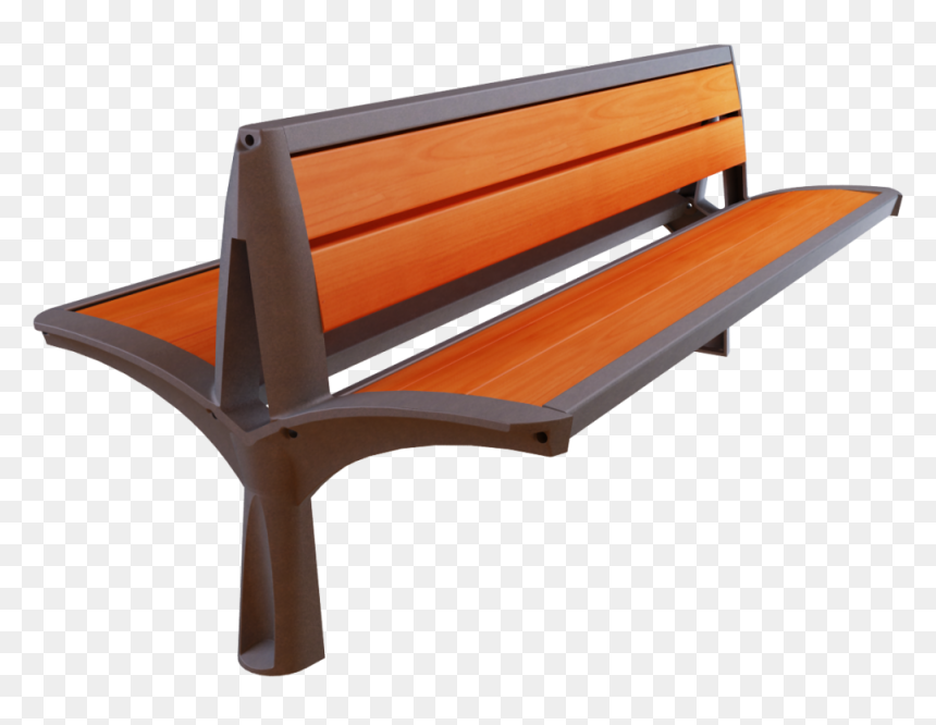 Double Wooden Bench3d View"
 Class="mw 100 Mh 100 Pol - Bench, HD Png Download - wooden bench png