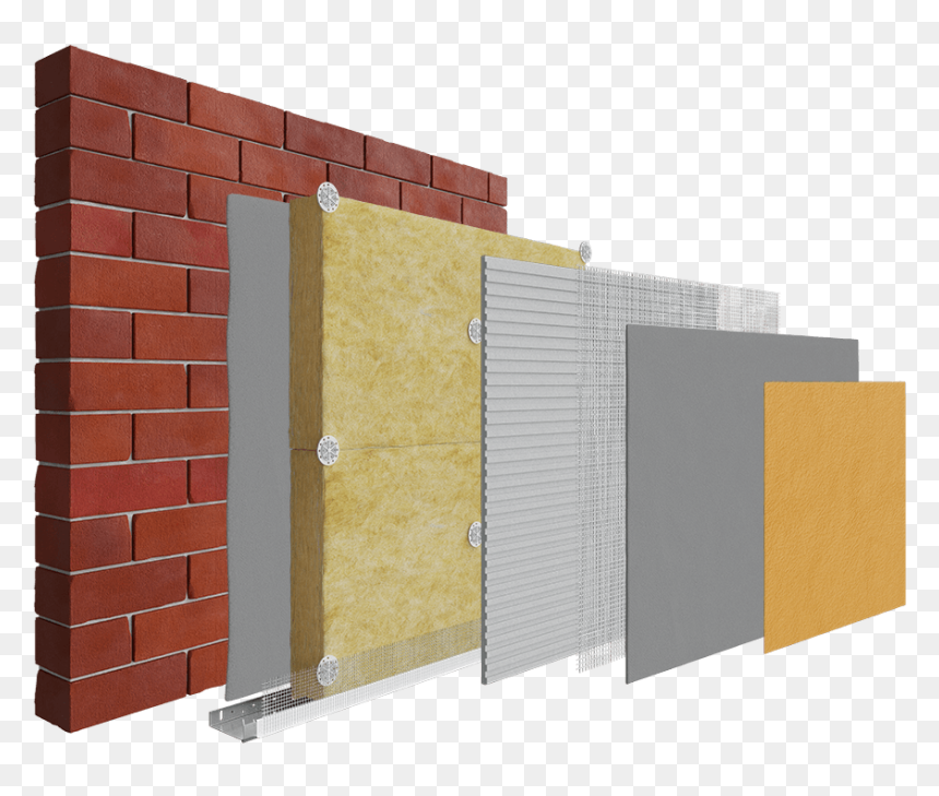 Existing Brick Mineral Wool System Image - Wall Insulation Mineral Wool, HD Png Download - brick frame png