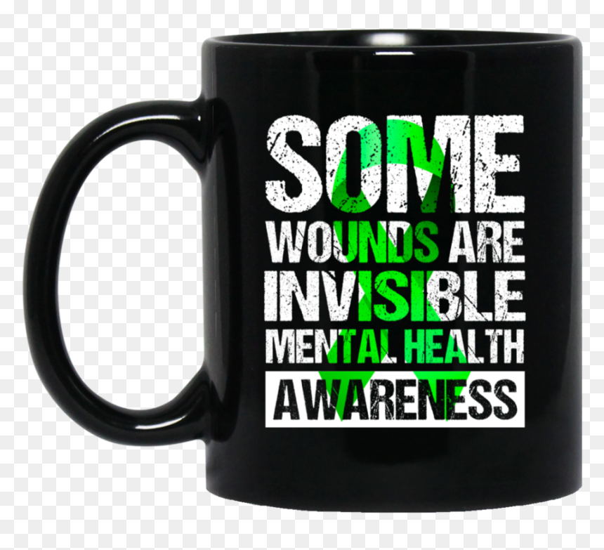 Mug, HD Png Download - mental health awareness ribbon png