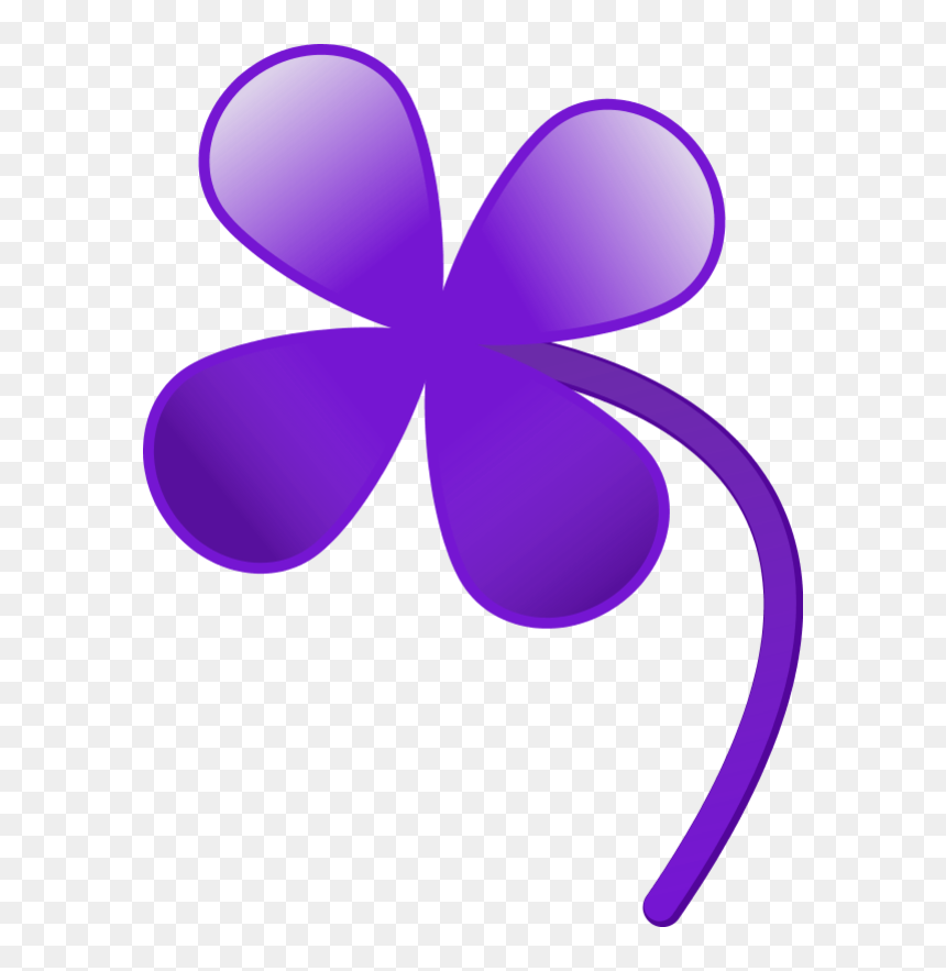 Clover Flower Free Png Transparent Images Free Download - Purple 4 Leaf Clover, Png Download - irish clover png