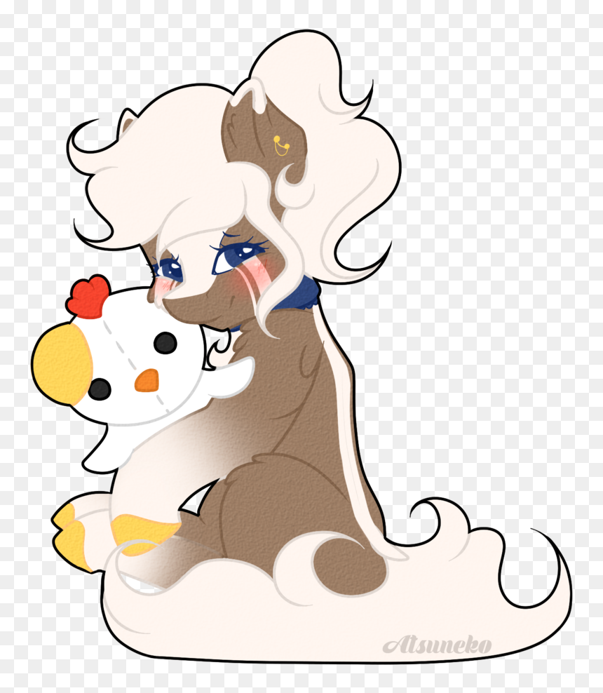Atsuneko, Blushing, Chicken, Cute, Female, Mare, Oc, - Cartoon, HD Png Download - chicken png cartoon